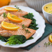Lachsfilets mit Orangensoße