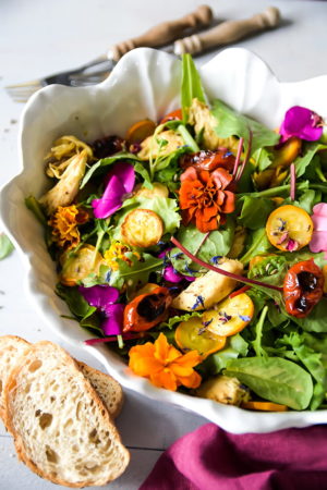 Hähnchen Salat mit Grillgemüse