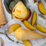 Pfirsich-Mango-Eiscreme