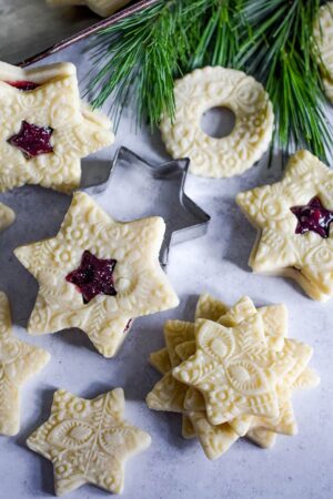 Mübteigkekse mit Marmelade