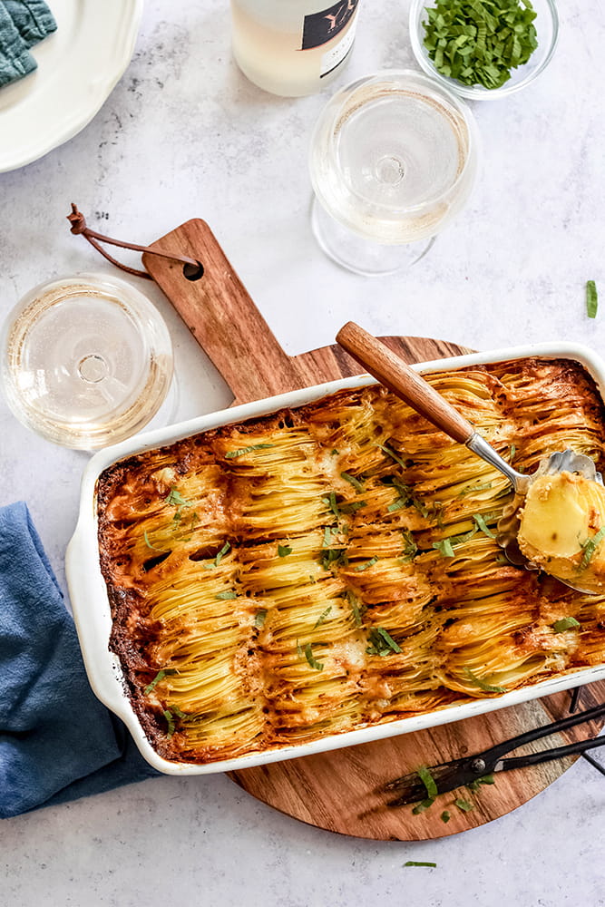 Kartoffelauflauf - Kartoffelgratin indischer Art