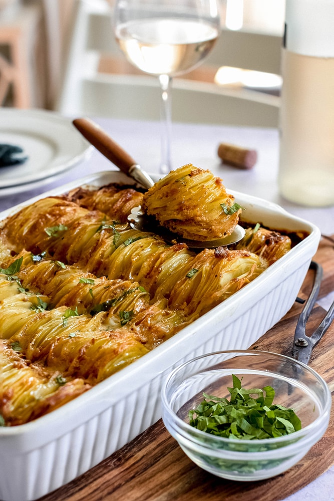 Kartoffelgratin mit indischen Gewürzen