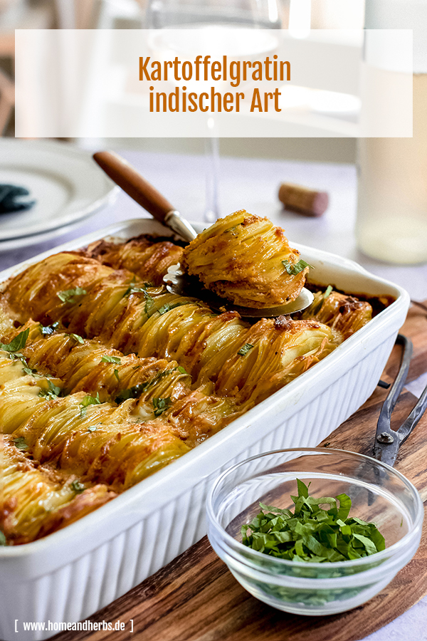 Kartoffelgratin indischer Art
