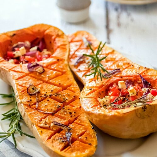 Mediterraner Butternut - Ein einfaches Backofenrezept