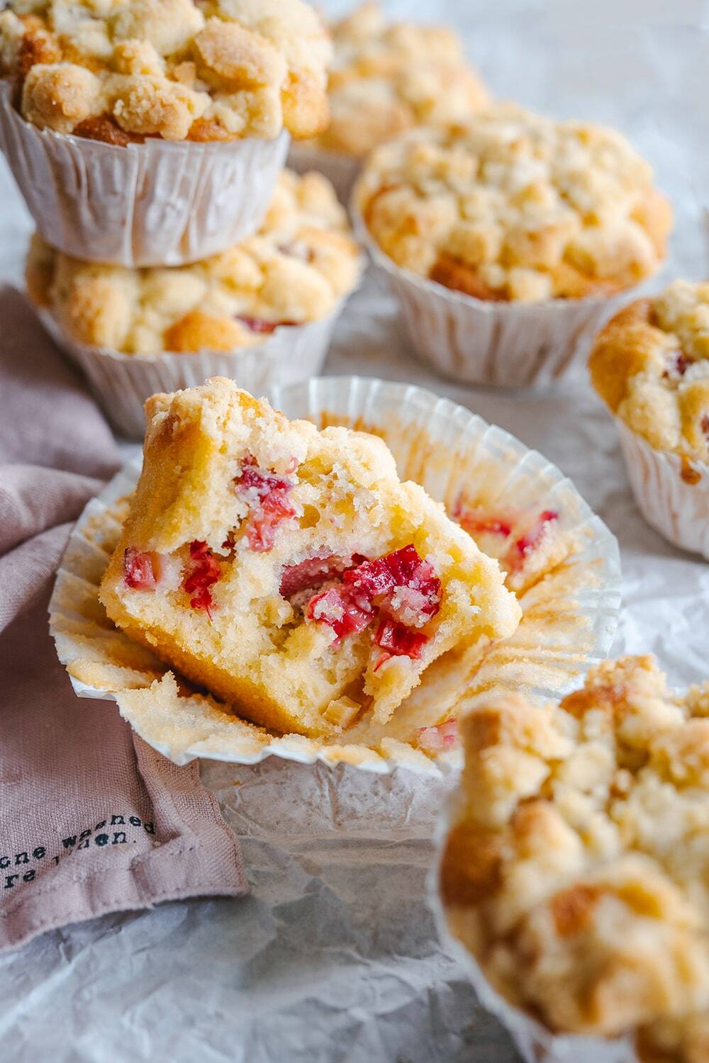 Rhabarber-Streusel-Muffins