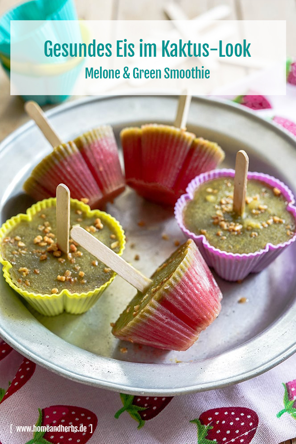 Gesundes Kinder-Eis im Kaktus-Look