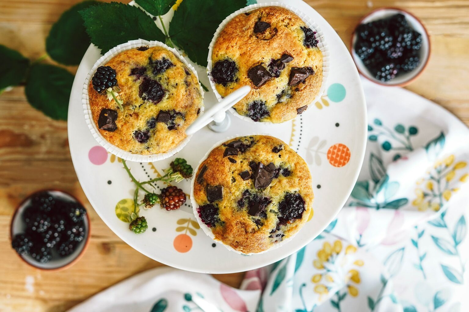 Brombeer Schokoladen Muffins - Home and Herbs