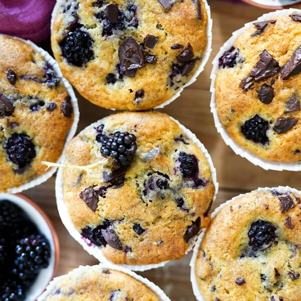 Brombeer Schokoladen Muffins - Home and Herbs