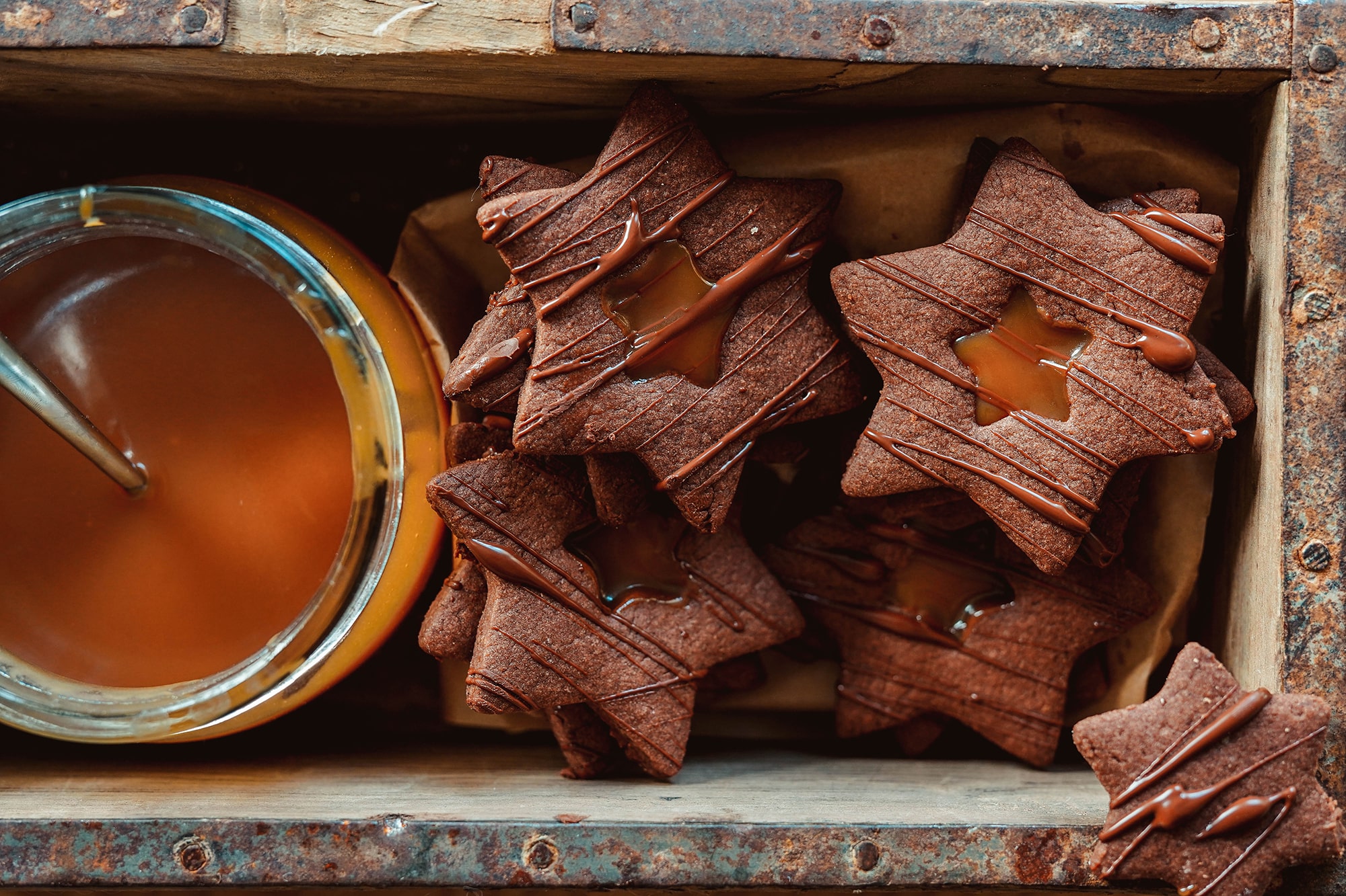 Spitzbuben Rezept mit Salzkaramell
