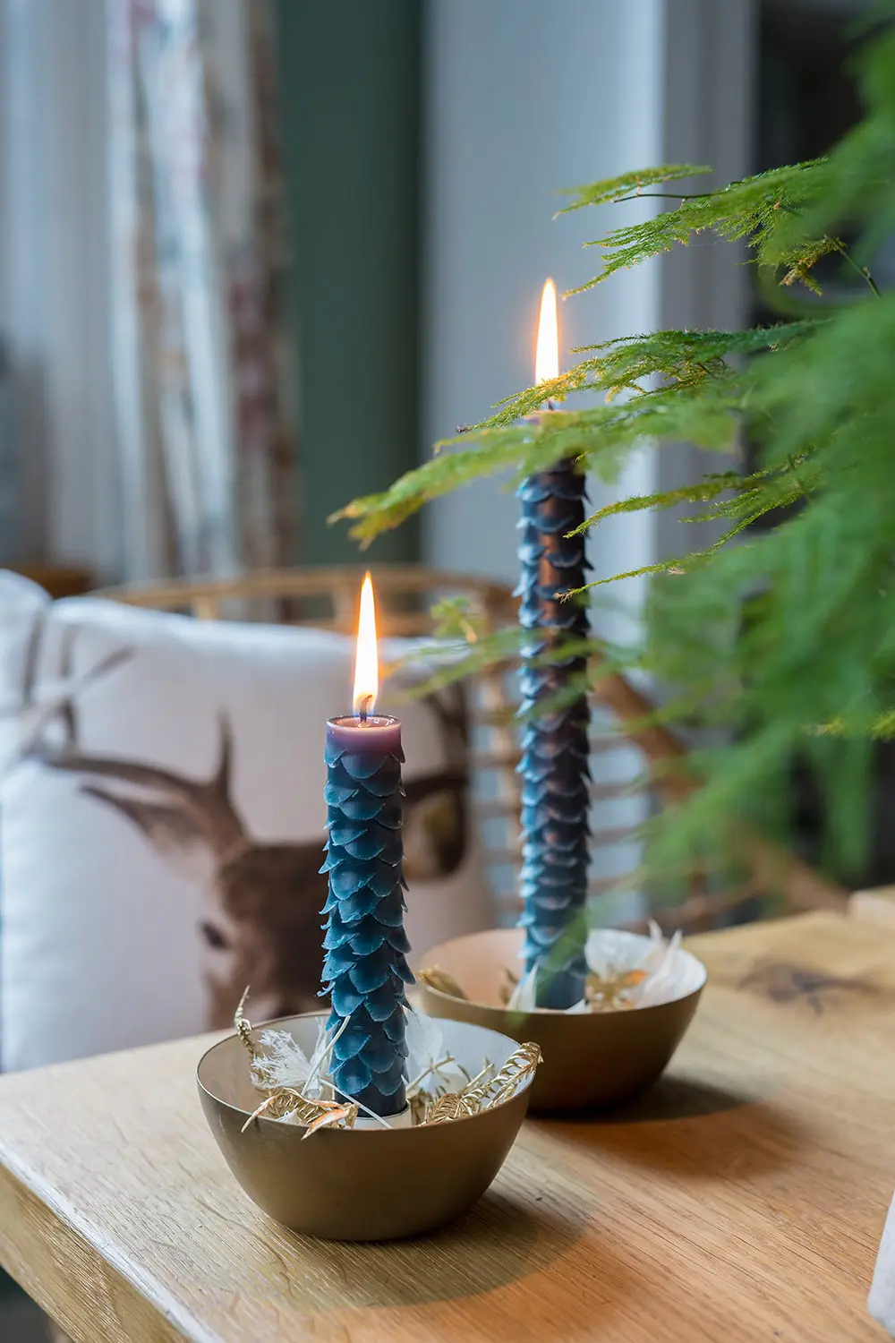 Tannenbaum Kerzen DIY für Weihnachten