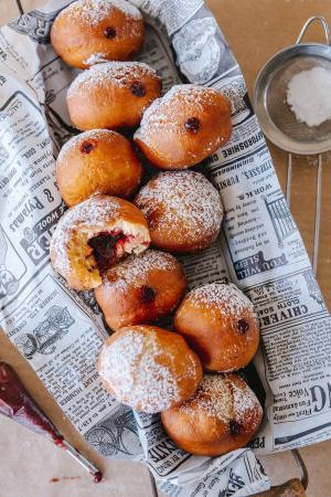 Krapfen, Pfannkuchen, Mini-Berliner