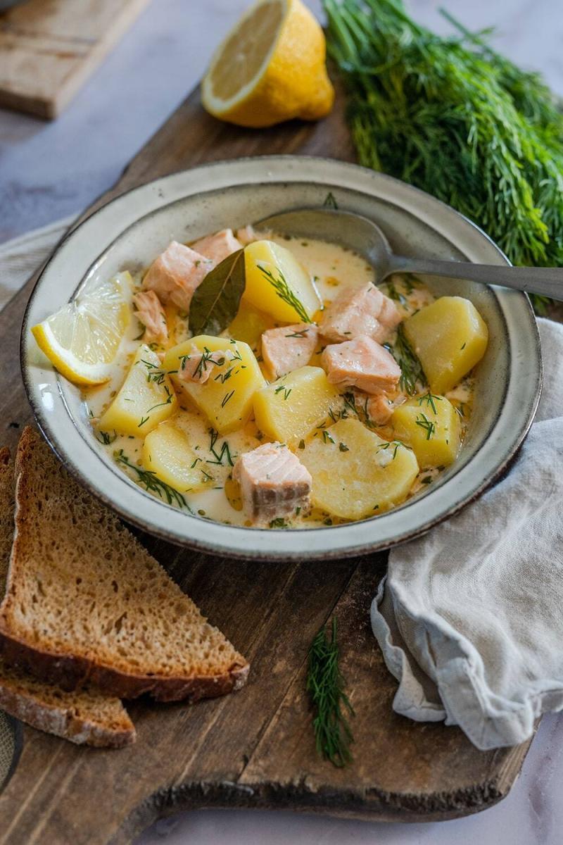 Finnische Lachssuppe - Lohikeitto - Home and Herbs