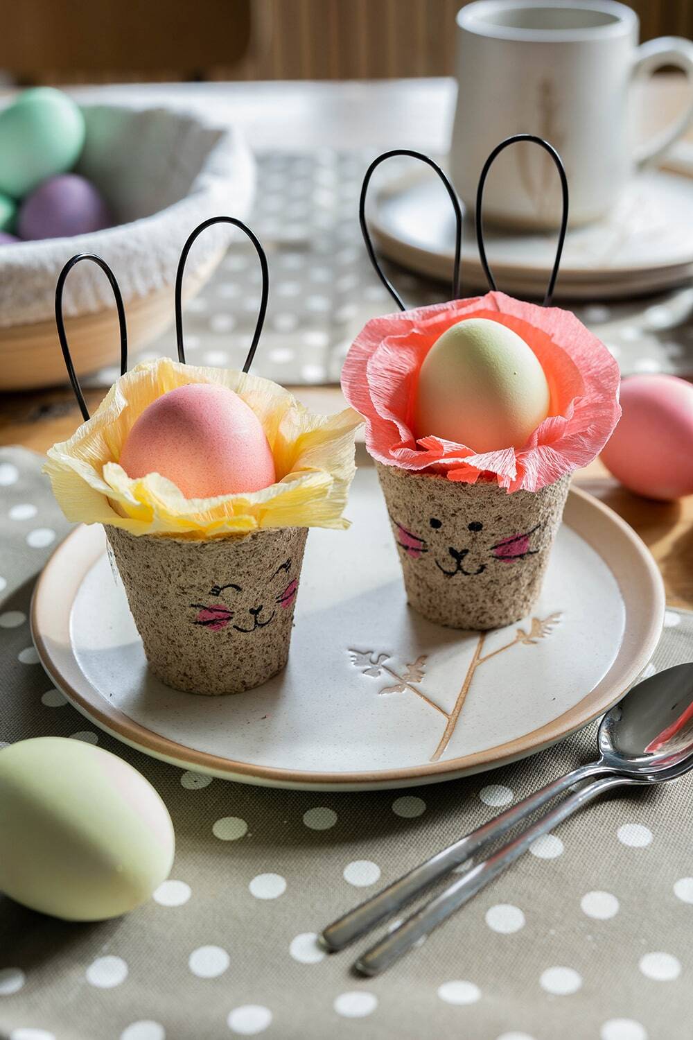 Tischdeko für Ostern basteln