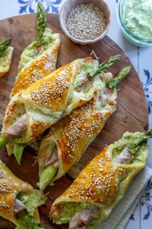 Spargel Schinken Blätterteig